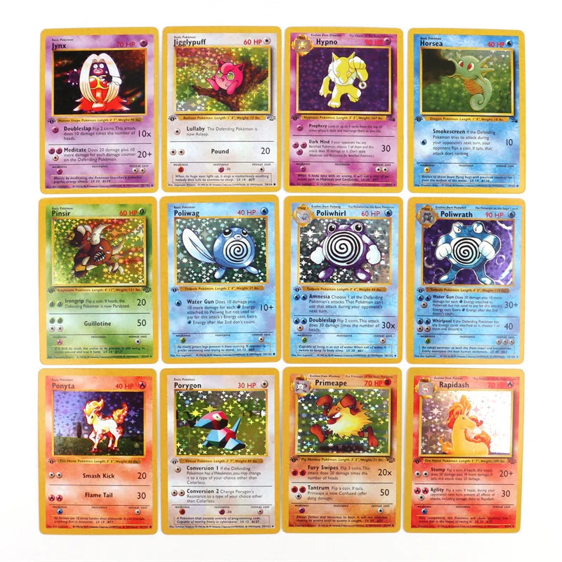 151Pcs 1996 1st Edition Pokemon Foil Flash Cards Pikachu Charizard Blastoise Venusaur Mewtwo Game Collection Cards