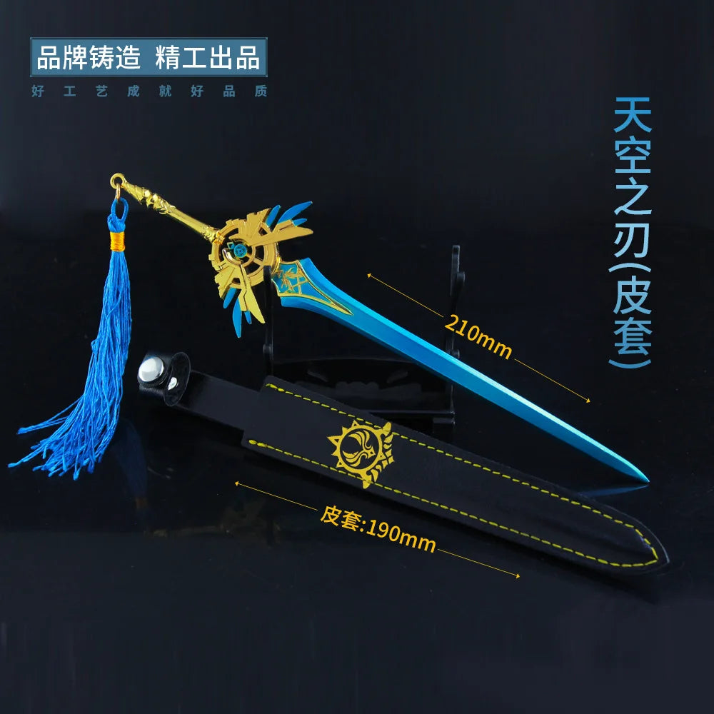 Genshin Impact Weapon Models - 22cm (8.66 Inches) Zinc Alloy, Rustproof, Dull Blade, Perfect for Fans, Collectors, and Gifts