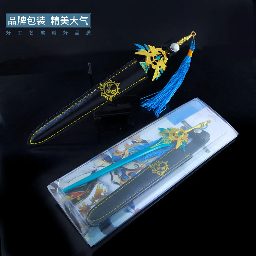 Genshin Impact Weapon Models - 22cm (8.66 Inches) Zinc Alloy, Rustproof, Dull Blade, Perfect for Fans, Collectors, and Gifts