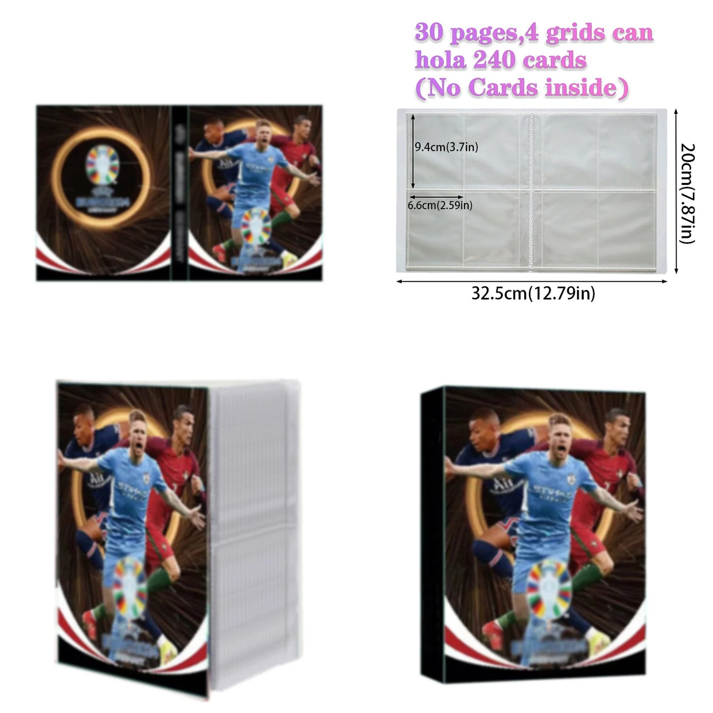 Football Star Card Album Map Letter Holder Binder  240pcs Star Card Box Collection Album Book Folder Kid Toy Gift 2023 New