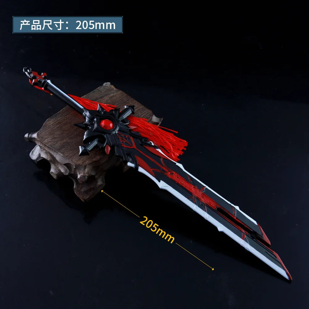 Genshin Impact Weapon Models - 22cm (8.66 Inches) Zinc Alloy, Rustproof, Dull Blade, Perfect for Fans, Collectors, and Gifts