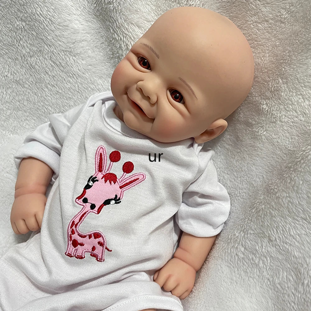 Washable Soft 17 Inch Full Body Silicone Reborn Baby Girl Painted/Unpainted Handmade 100% Like Real Baby Doll Collector Toy