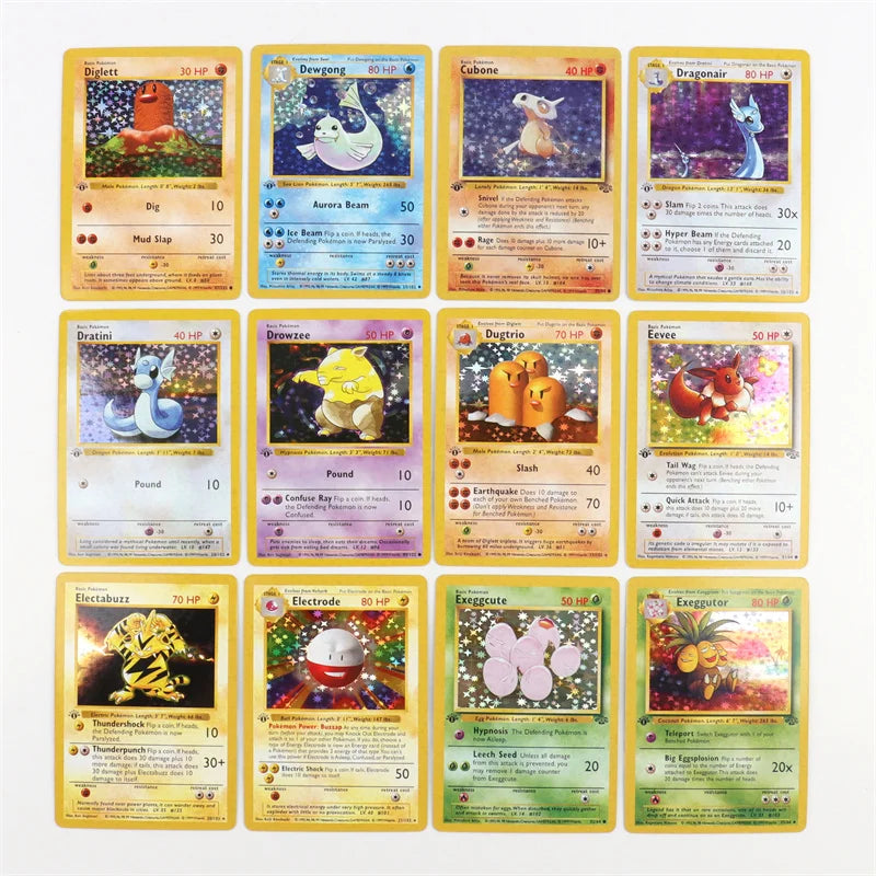 151Pcs 1996 1st Edition Pokemon Foil Flash Cards Pikachu Charizard Blastoise Venusaur Mewtwo Game Collection Cards