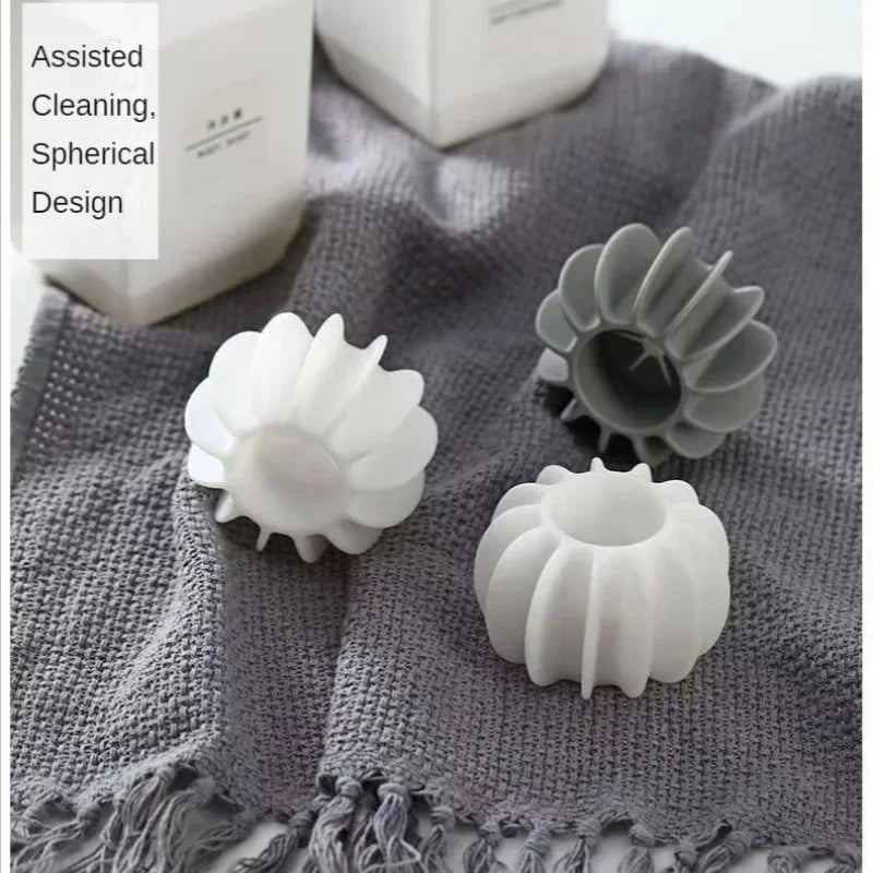 5pcs Reusable Laundry Ball White Gray Pet Hair Collector Washing Machine Laundry Lint Catcher Removes Lint From Clothes