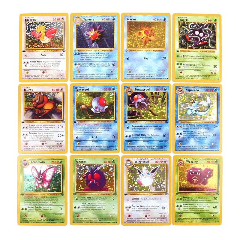 151Pcs 1996 1st Edition Pokemon Foil Flash Cards Pikachu Charizard Blastoise Venusaur Mewtwo Game Collection Cards