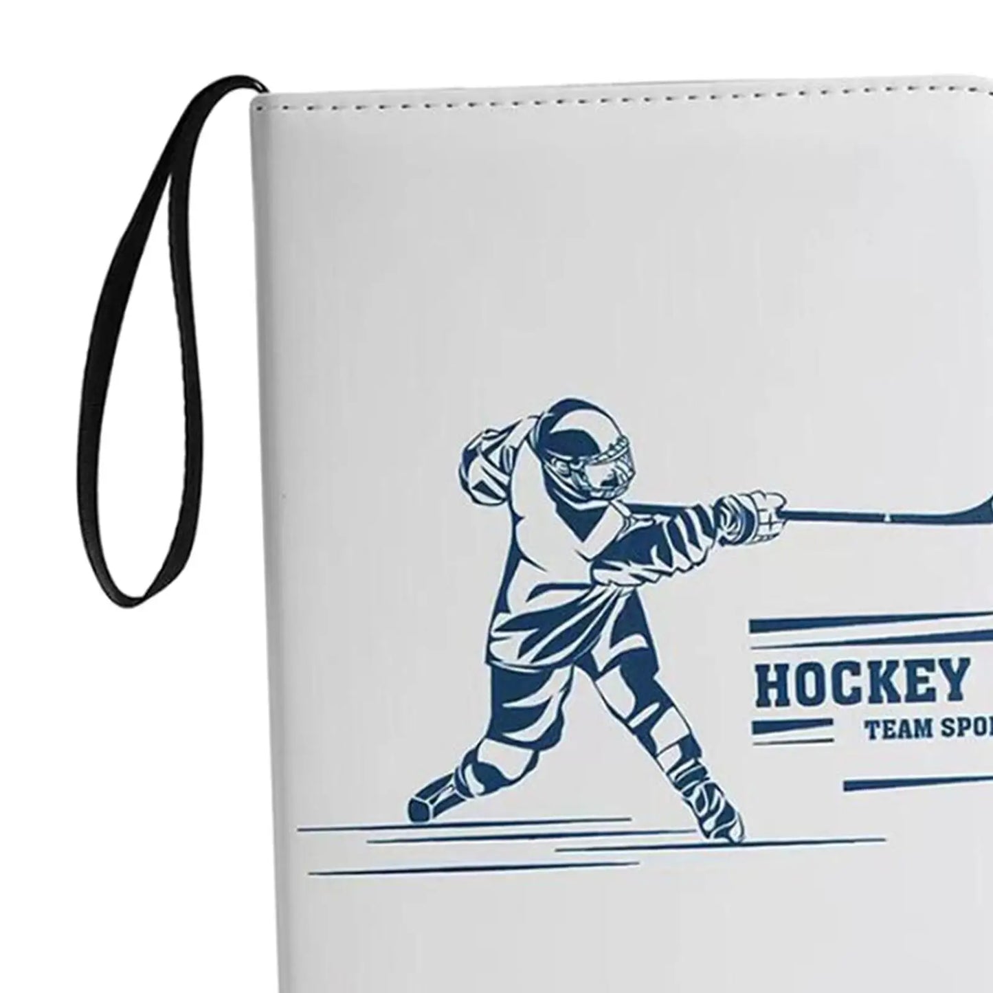 Hockey Card Folder with Sleeves, 4 Pocket Trading Card Folder with 400 Card Sleeves, Card Collector Album with Zipper