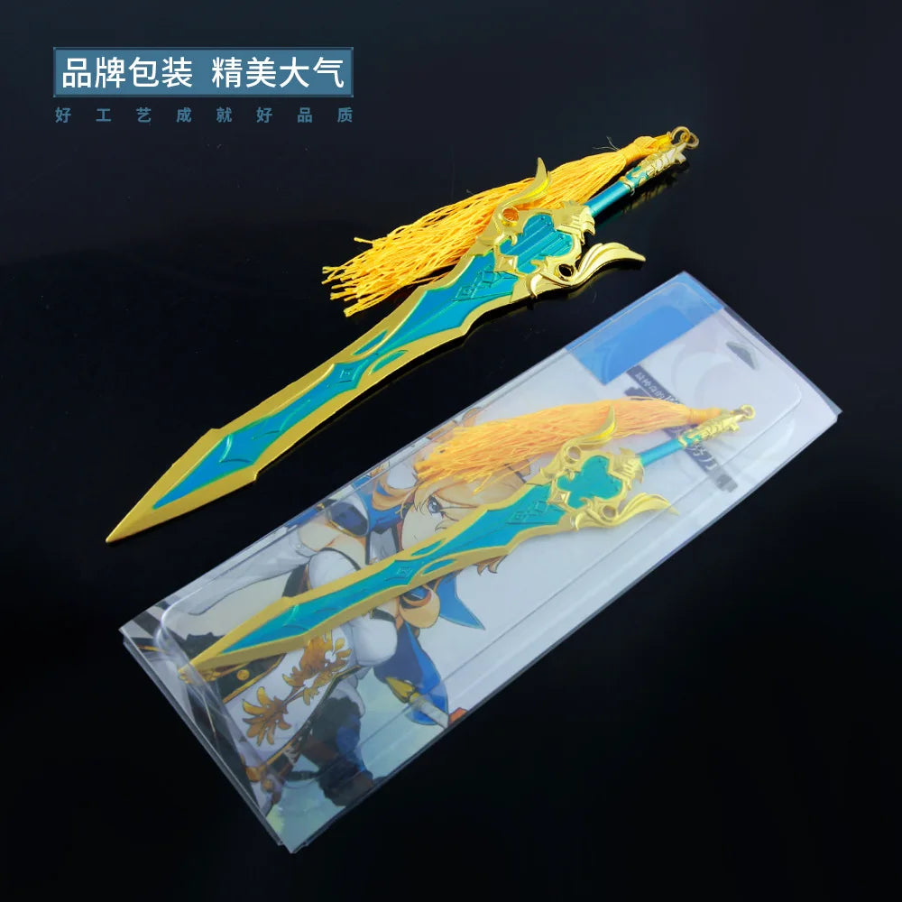 Genshin Impact Weapon Models - 22cm (8.66 Inches) Zinc Alloy, Rustproof, Dull Blade, Perfect for Fans, Collectors, and Gifts