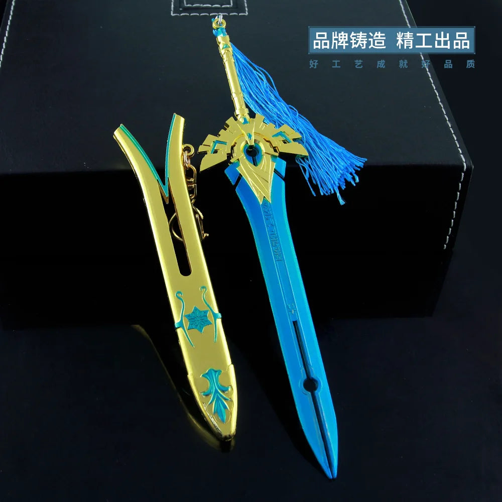 Genshin Impact Weapon Models - 22cm (8.66 Inches) Zinc Alloy, Rustproof, Dull Blade, Perfect for Fans, Collectors, and Gifts