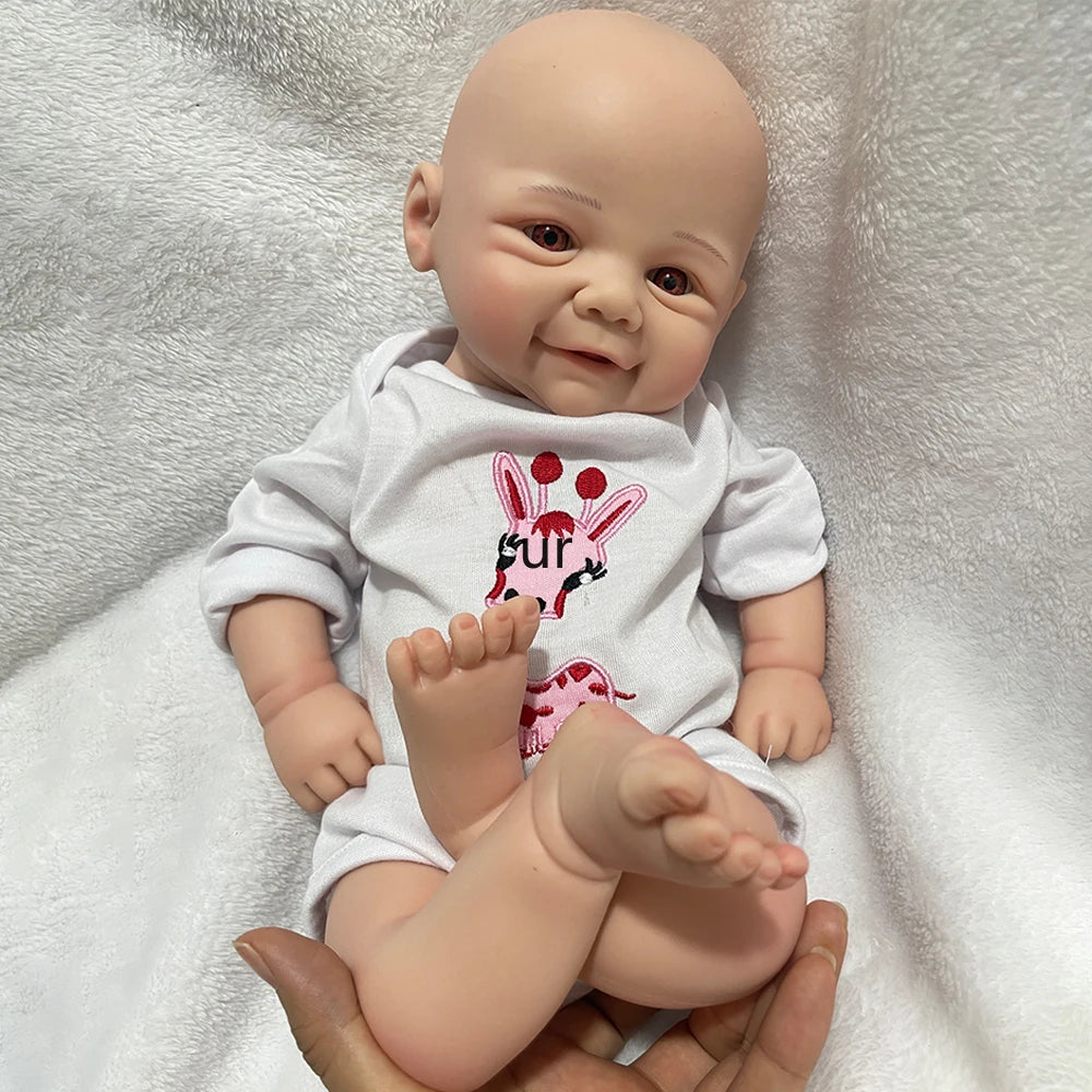 Washable Soft 17 Inch Full Body Silicone Reborn Baby Girl Painted/Unpainted Handmade 100% Like Real Baby Doll Collector Toy