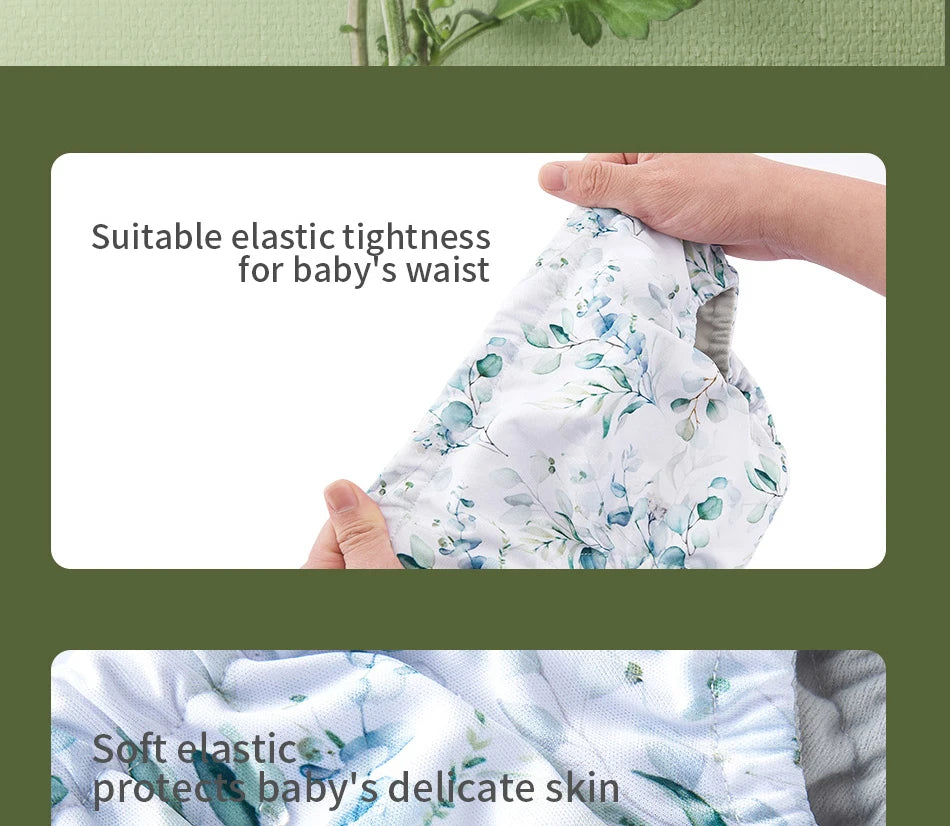 Elinfant 1 Pcs Baby Training Pants Waterproof PUL Suede Cloth Inner Farbic Fashion Prints Washable Reusable Baby Diaper