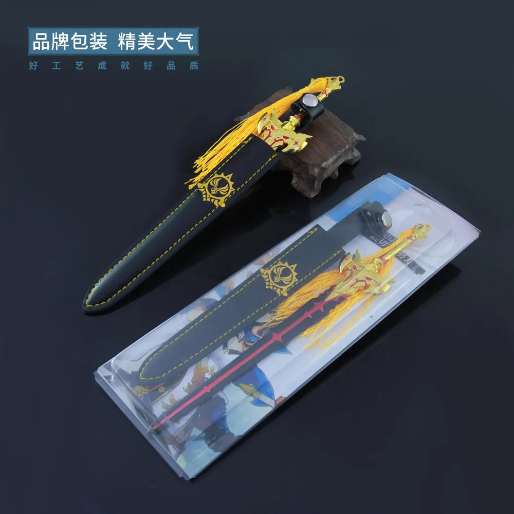 Genshin Impact Weapon Models - 22cm (8.66 Inches) Zinc Alloy, Rustproof, Dull Blade, Perfect for Fans, Collectors, and Gifts