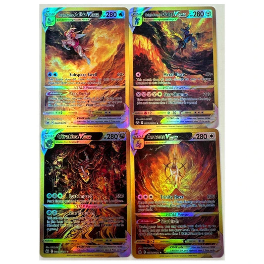 4pcs/set Arceus VSTAR Toys Hobbies Hobby Collectibles Game Collection Anime Cards