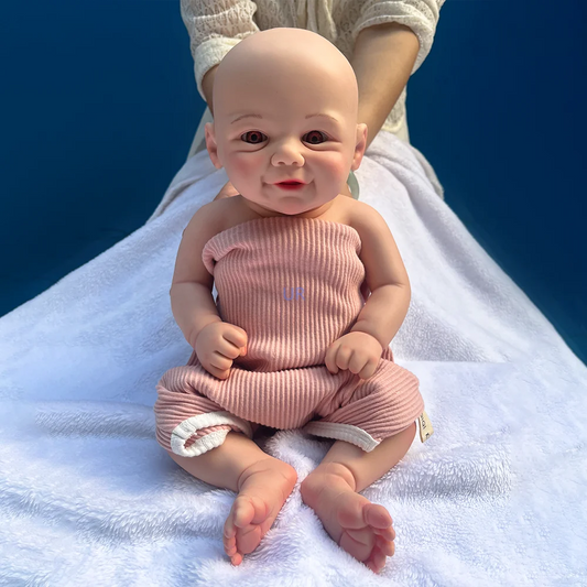 Washable Soft 17 Inch Full Body Silicone Reborn Baby Girl Painted/Unpainted Handmade 100% Like Real Baby Doll Collector Toy