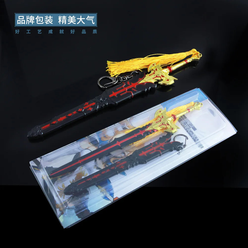 Genshin Impact Weapon Models - 22cm (8.66 Inches) Zinc Alloy, Rustproof, Dull Blade, Perfect for Fans, Collectors, and Gifts