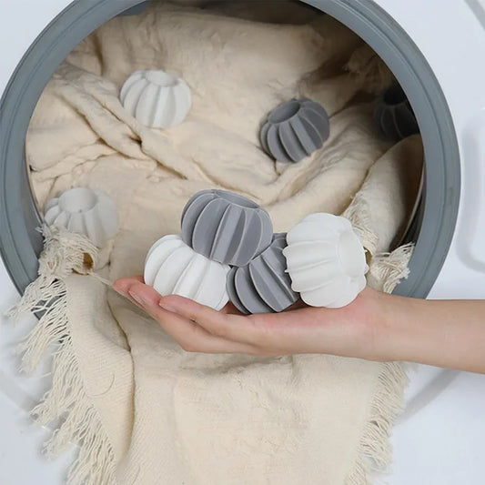 5pcs Reusable Laundry Ball White Gray Pet Hair Collector Washing Machine Laundry Lint Catcher Removes Lint From Clothes