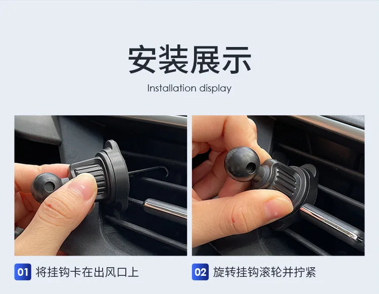 Car Phone Holder 360° Rotation Stand for Cell Phone Universal Gravity Auto Phone Holder In Car Air Vent Clip Mount GPS Support