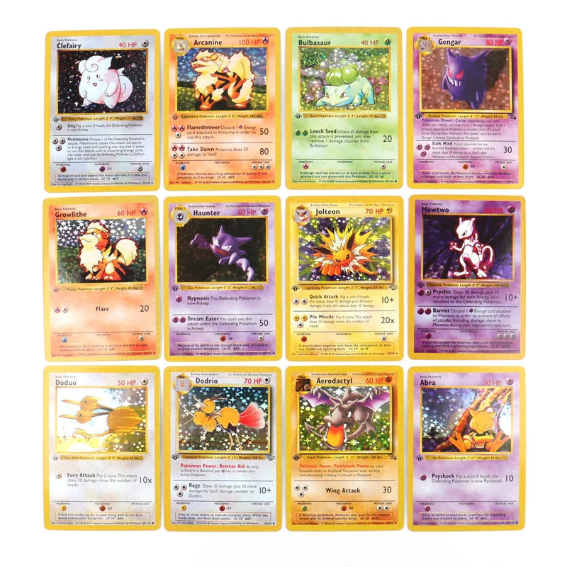 151Pcs 1996 1st Edition Pokemon Foil Flash Cards Pikachu Charizard Blastoise Venusaur Mewtwo Game Collection Cards