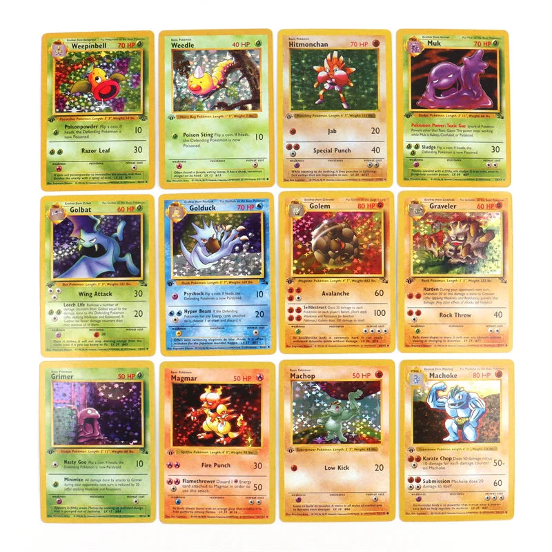 151Pcs 1996 1st Edition Pokemon Foil Flash Cards Pikachu Charizard Blastoise Venusaur Mewtwo Game Collection Cards