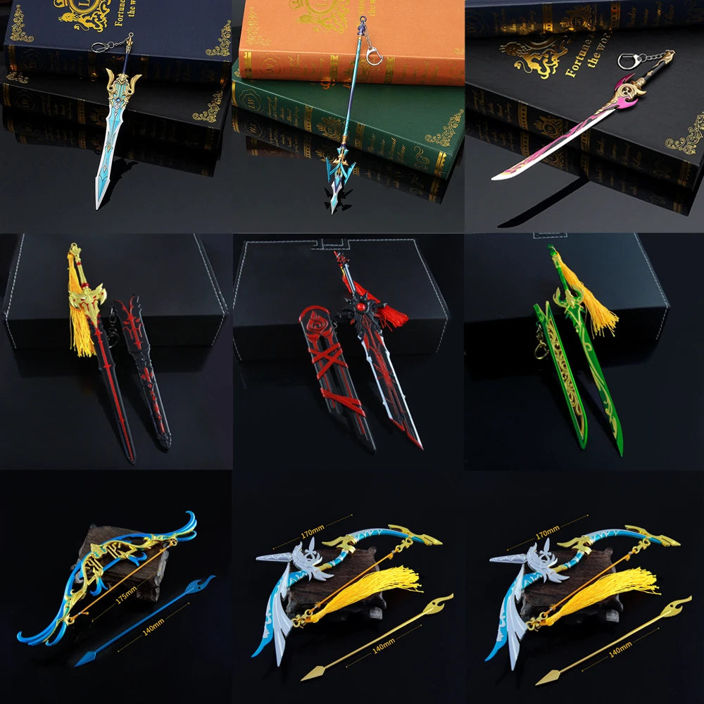 Genshin Impact Weapon Models - 22cm (8.66 Inches) Zinc Alloy, Rustproof, Dull Blade, Perfect for Fans, Collectors, and Gifts