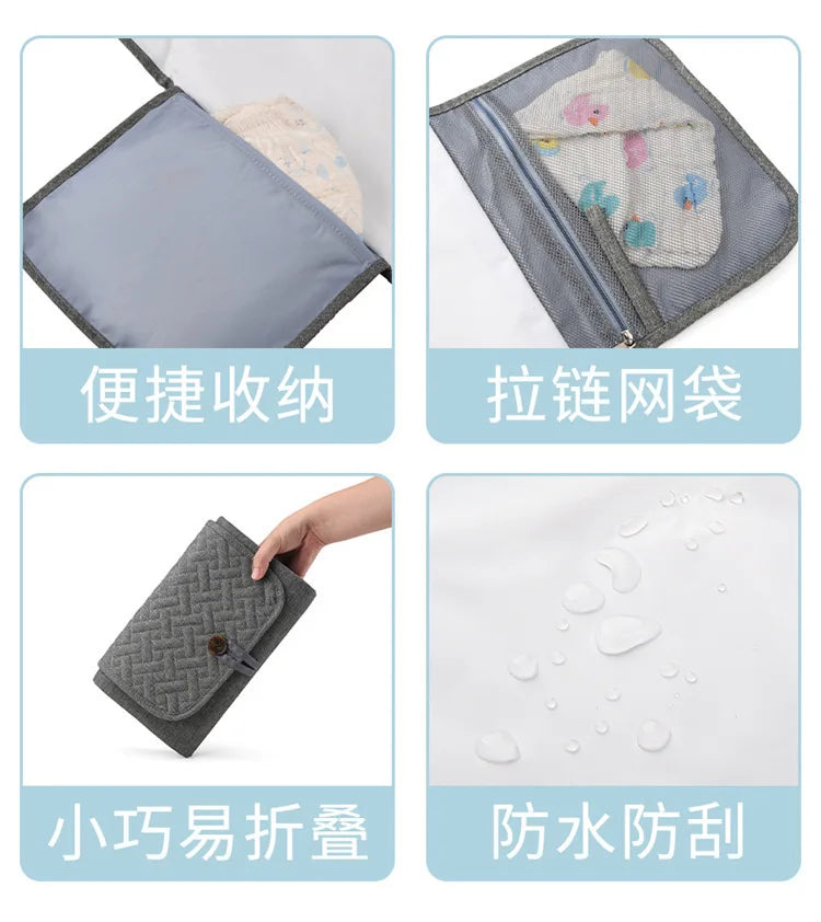 Portable Multifunction Foldable Waterproof Changing Pad Newborn Baby Diaper Changing Mat Changing Pads Infant Bedding Mattress