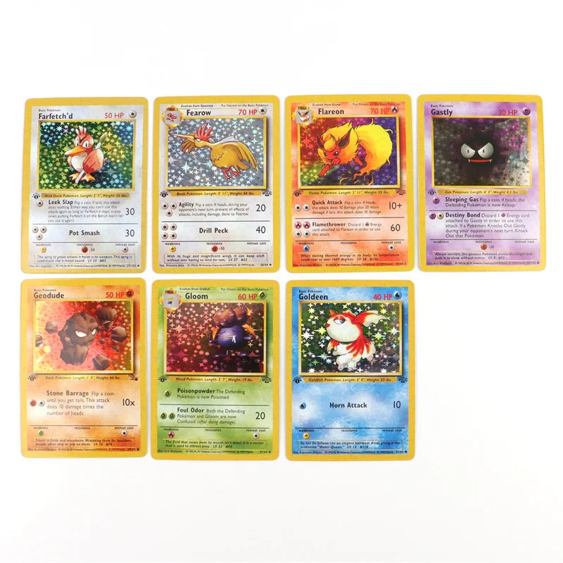 151Pcs 1996 1st Edition Pokemon Foil Flash Cards Pikachu Charizard Blastoise Venusaur Mewtwo Game Collection Cards