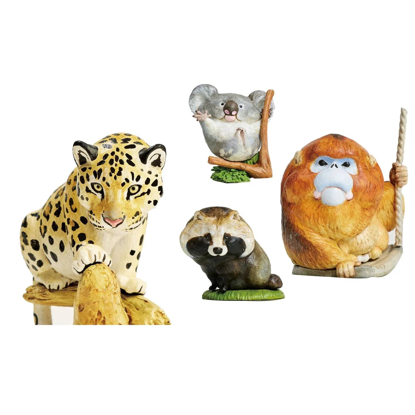 Animal Planet x Hongshan Forest Zoo NO.2 Blind Box Model Koala Leopard Raccoon Dog Monkey Collector GK Realistic Decor  Toy